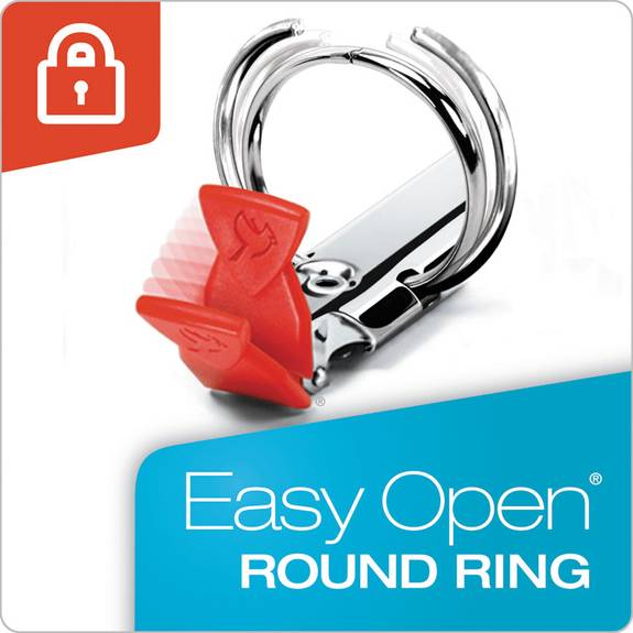 Cardinal  Easyopen Clearvue Locking Round Binder, 1.5