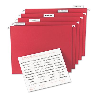 thumbnail image 2 of Tabs Inserts For Hanging File Folders, 1/5-Cut, White, 2... 2 of 12