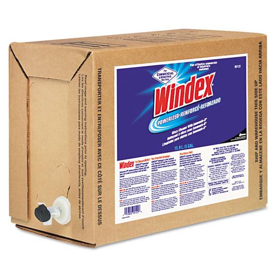 Windex  Powerized Formula Glass/surface Cleaner, 5gal Bag-in-box Dispenser 90122 1 Case