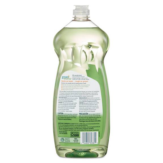 Green Works  Manual Pot And Pan Dishwashing Liquid, 38 Oz Bottle, 8/carton Clo 30381 8 Case