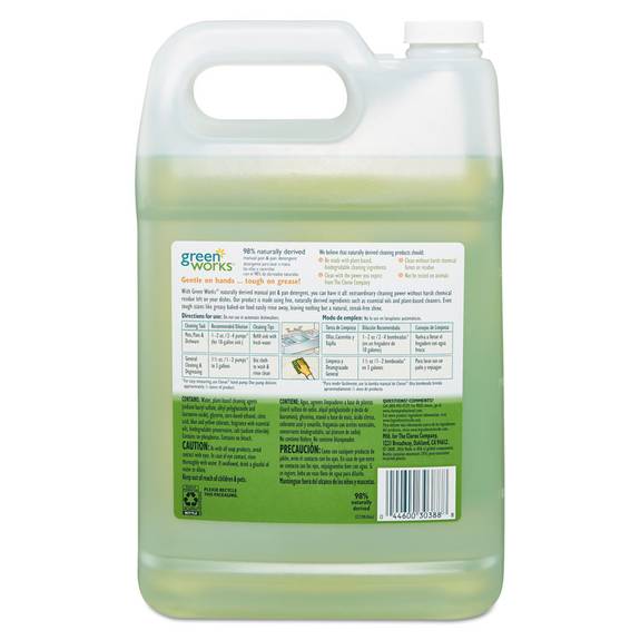 Green Works  Manual Pot And Pan Dishwashing Liquid, 128 Oz Bottle, 4/carton 30388 4 Case