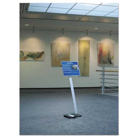 Durable  Info Sign Duo Floor Stand, Tabloid-size Inserts, 15 X 50, Clear 4815-23 1 Each