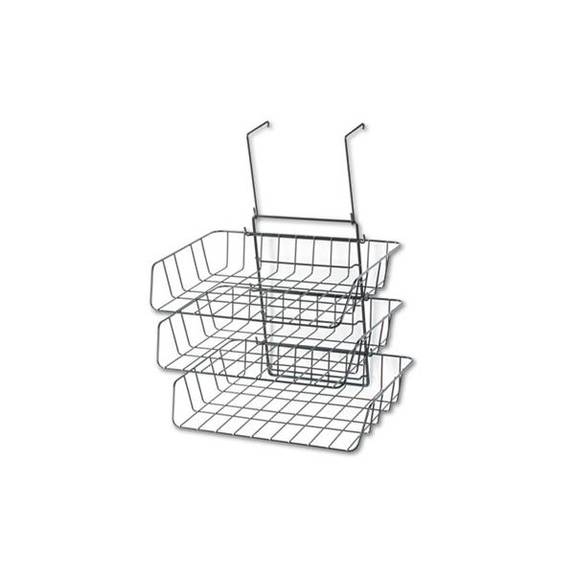 Fellowes  Wire Partition Additions Three-tray Organizer, 13 1/2 X 11 7/8, Black 75310 1 Each