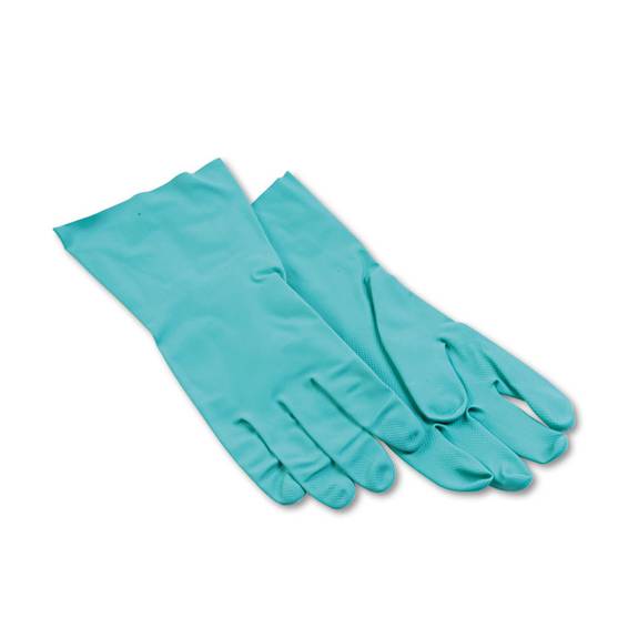 Boardwalk  Nitrile Flock-lined Gloves, Large, Green, Dozen 183l 1 Dozen