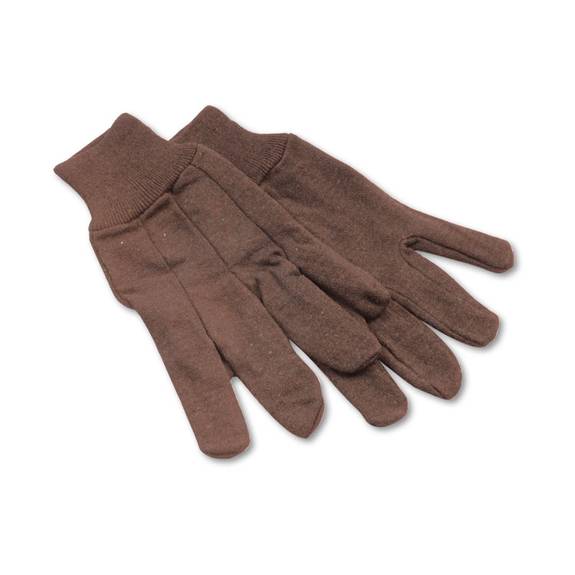 Boardwalk  Jersey Knit Wrist Clute Gloves, One Size Fits Most, Brown, 12 Pairs 9 1 Dozen