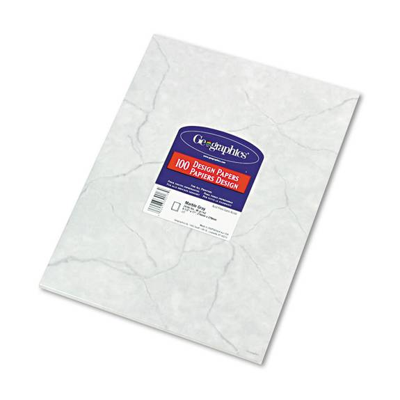 Geographics  Design Suite Paper, 24 Lbs., Marble, 8 1/2 X 11, Gray, 100/pack 39017 100 Package