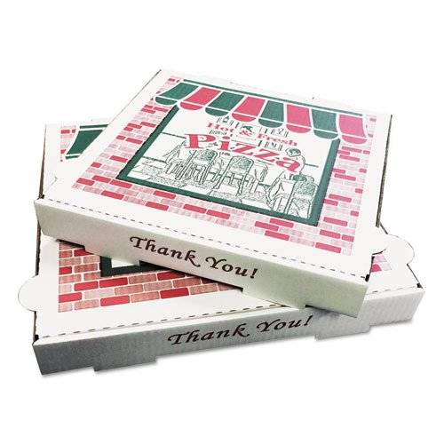 Pizza Box Takeout Containers, 12in Pizza, White, 12w X 12d X 1 3/4h, 50/bundle Box Pzcore12 50 Case
