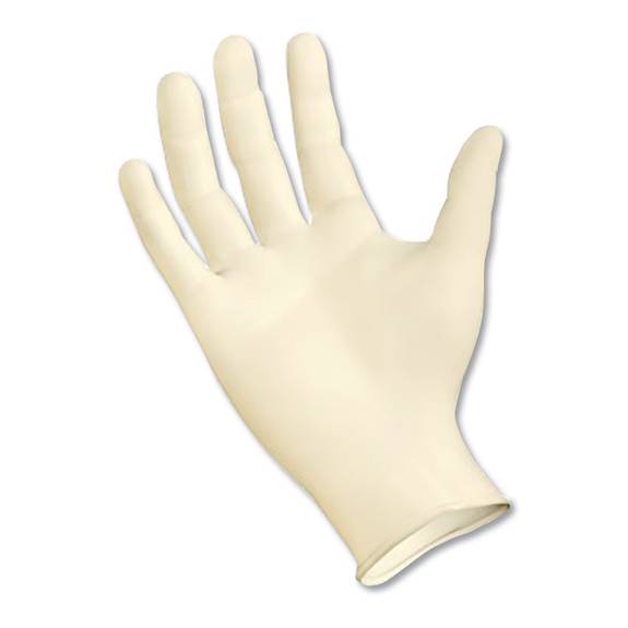 Boardwalk  Powder-free Latex Exam Gloves, Medium, Natural, 4 4/5 Mil, 100/box Bwk351mbx 100 Box