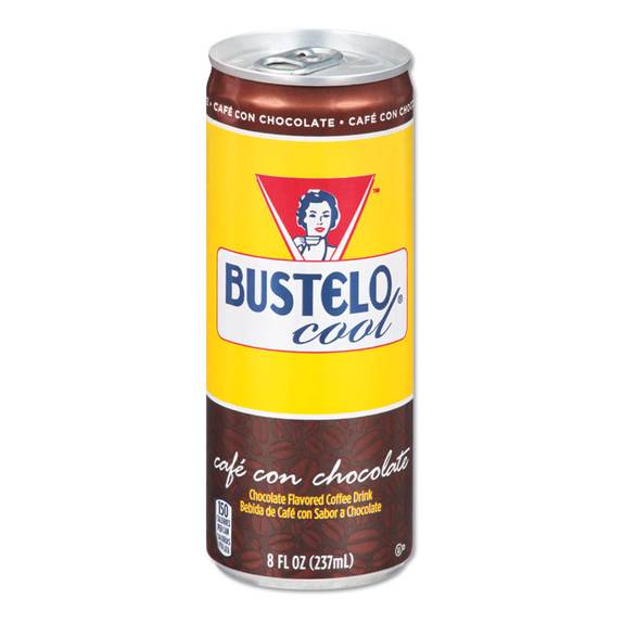 Bustelo Cool  Ready To Drink Espresso Beverage, Chocolate, 8oz Can, 12/pack 7447101501 12 Package