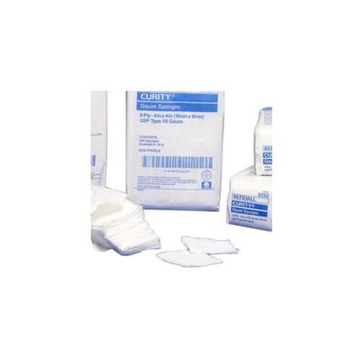 Curity Woven Gauze Sponge, Non-Sterile, 4" X 4", 16 Ply Part No. 2733 (200/Package)