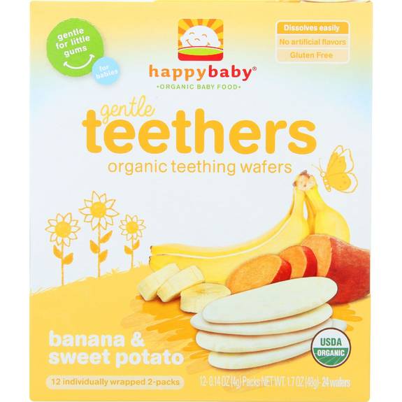 Happy Baby Teethers Organic Gentle Banana And Sweet Potato 1.7