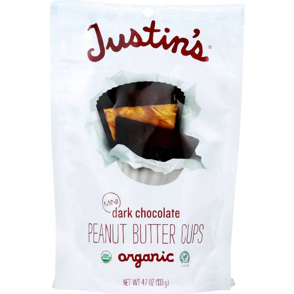 Justin's Nut Butter Peanut Butter Cups - Organic - Dark Chocolate ...