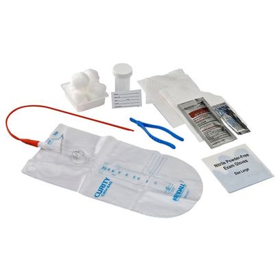 Curity Hyrodgel Coated Red Rubber Open Urethral Catheter Tray 14 Fr Part No. 3217 (1/Ea)
