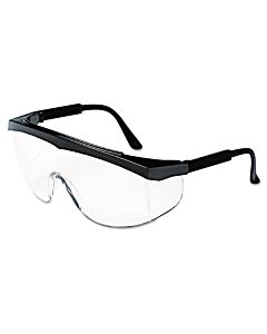 Stratos Safety Glasses, Black Frame, Clear Lens, 12/box