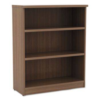 Alera  Alera Valencia Series Bookcase, Three-Shelf, 31 3/4w X 14d X 39 3/8h, Mod Walnut VA634432WA 1 Each