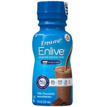 Ensure Enlive Advanced Therapeutic Shake Chocolate, 8 oz. Bottle, Institutional Part No. 64283 Qty  Per Case