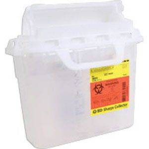 Sharps Container Horizontal Entry, Clear,5.4 Qt Part No. 305551 Qty 1