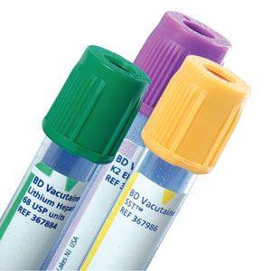 BD Vacutainer Tube, Gold BD Hemogard Closure, 13 x 100mm x 5.0mL Part No. 367986 Qty  Per Box