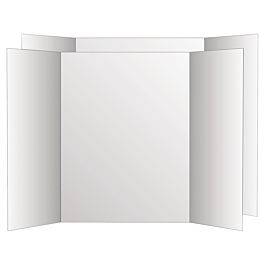 Eco Brites Two Cool Tri-Fold Poster Board 36 x 48 White/White 6/Carton