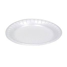 Placesetter Deluxe White Laminated Foam Plate - 8.88 diameter