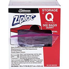 ZiplocÆ Brand Storage Bags with Grip 'n Seal Technology, Quart, 50