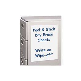 Self-Stick Dry Erase Sheets, 8.5 x 11, White Surface, 25/Box