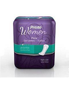 Presto Pads, Light Absorbency, 8.5" Regular Part No. Bcp11100 (30/package)