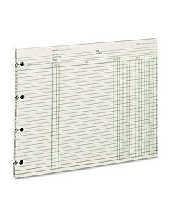 Accounting Sheets, 9.25 X 11.88, Green, Loose Sheet, 100/pack