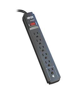 Surge Protector Power Strip 6 Outlet 15 Feet  Cord Black 790 J(1/ea)