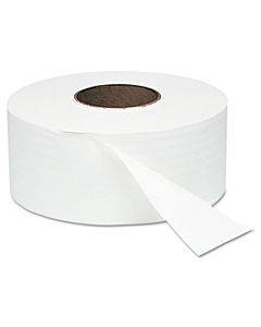 Jumbo Roll Bath Tissue, Septic Safe, 2 Ply, White, 3.4" X 1,000 Ft, 12 Rolls/carton