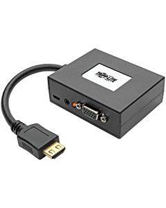 2-port Hdmi To Vga Splitter Audio/video Adapter 1920x1440 1080p(1/ea)