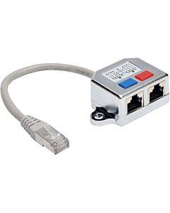 2-to-1 Rj45 Splitter Adapter Cable, 10/100 Ethernet Cat5/cat5e (m/2xf), 6 In.(1/ea)