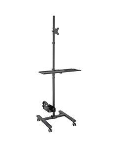 Mobile Workstation Tv Floor Stand Cart Height-adjustable 17-32in(1/ea)