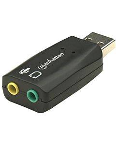 Manhattan Hi-speed Usb 2.0 3-d Sound Adapter Improves Audio Access And Performan(1/ea)