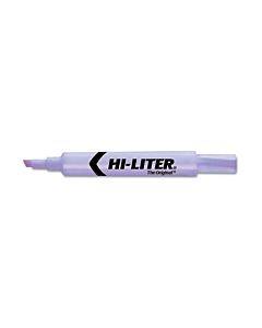 Hi-liter Desk-style Highlighters, Fluorescent Purple Ink, Chisel Tip, Purple/black Barrel, Dozen