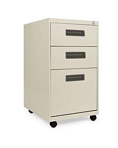 File Pedestal, Left Or Right, 3-drawers: Box/box/file, Legal/letter, Putty, 14.96" X 19.29" X 27.75"