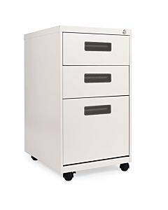 File Pedestal, Left Or Right, 3-drawers: Box/box/file, Legal/letter, Light Gray, 14.96" X 19.29" X 27.75"