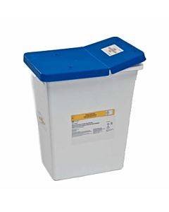 Sharpsafety Pharmaceutical Waste Container 8 Gallon, White And Blue Part No. 8850 (10/case)