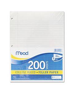 Filler Paper, 3-hole, 8.5 X 11, College Rule, 200/pack