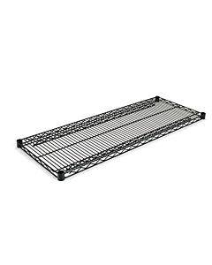 Industrial Wire Shelving Extra Wire Shelves, 48w X 18d, Black, 2 Shelves/carton