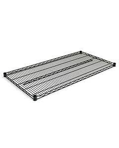 Industrial Wire Shelving Extra Wire Shelves, 48w X 24d, Black, 2 Shelves/carton