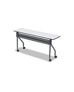 Officeworks Mobile Training Table, Rectangular, 60w X 18d X 29h, Gray/charcoal