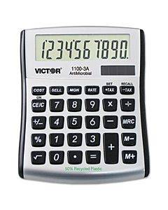 1100-3a Antimicrobial Compact Desktop Calculator, 10-digit Lcd