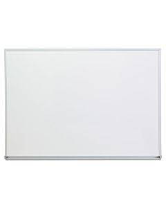 Melamine Dry Erase Board With Aluminum Frame, 48 X 36, White Surface, Anodized Aluminum Frame