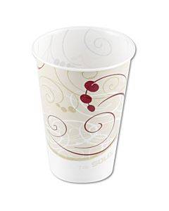 Symphony Design Wax-coated Paper Cold Cups, 7 Oz, Beige/white, 100/sleeve, 20 Sleeves/carton