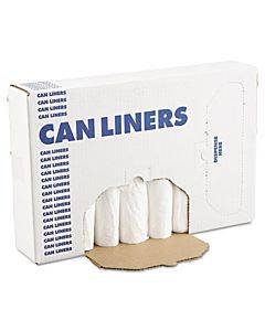 Low-density Waste Can Liners, 16 Gal, 0.4 Mil, 24" X 32", White, 25 Bags/roll, 20 Rolls/carton