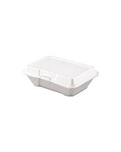 Foam Hinged Lid Containers, 1-compartment, 6.4 X 9.3 X 2.9, White, 100/pack, 2 Packs/carton