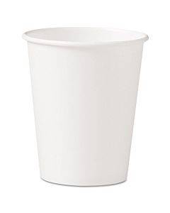 Single-sided Poly Paper Hot Cups, 10 Oz, White, 50 Sleeve, 20 Sleeves/carton