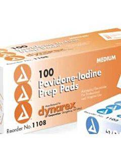 Pvp Prep Pad Dynarexâ® 10% Strength Povidone-iodine Individual Packet Medium Nonsterile(1000/ca)