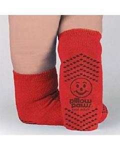 Fall Management Slipper Socks Pillow Pawsâ® Risk Alertâ® Terriesâ„¢ 3x-large Red Ankle High(48/ca)